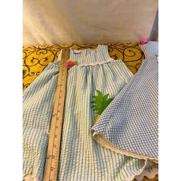 2 Summer dresses girls 3t Bonnie Jean/ Kid Crew Aqua and Blue - Picture 8 of 10